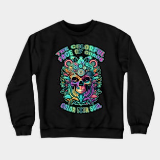 The Colorful Face of Chaos Crewneck Sweatshirt